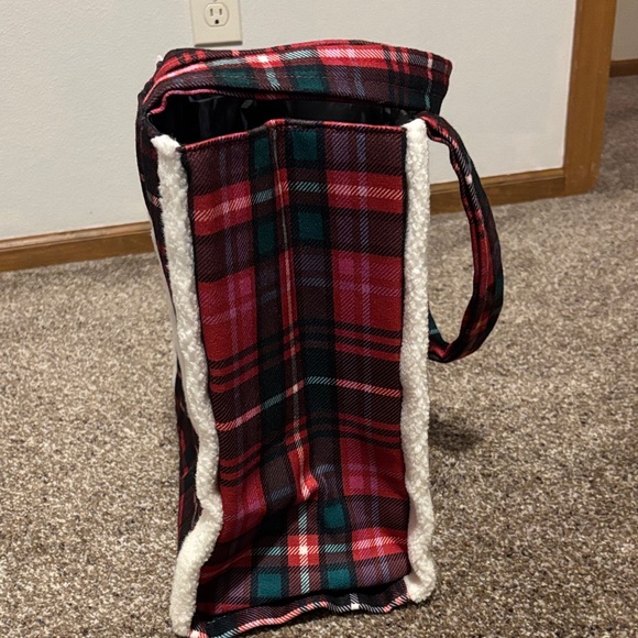 Victoria's Secret Red and Black Plaid Tote - Picture 2 of 5